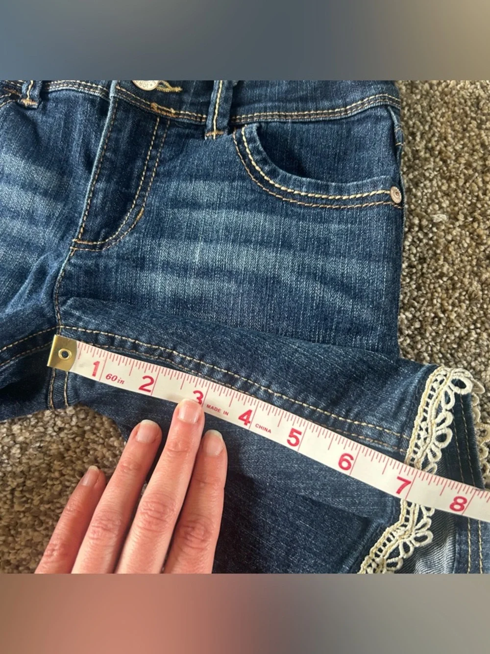 [Jordache] Denim Shorts w Lace Trim
